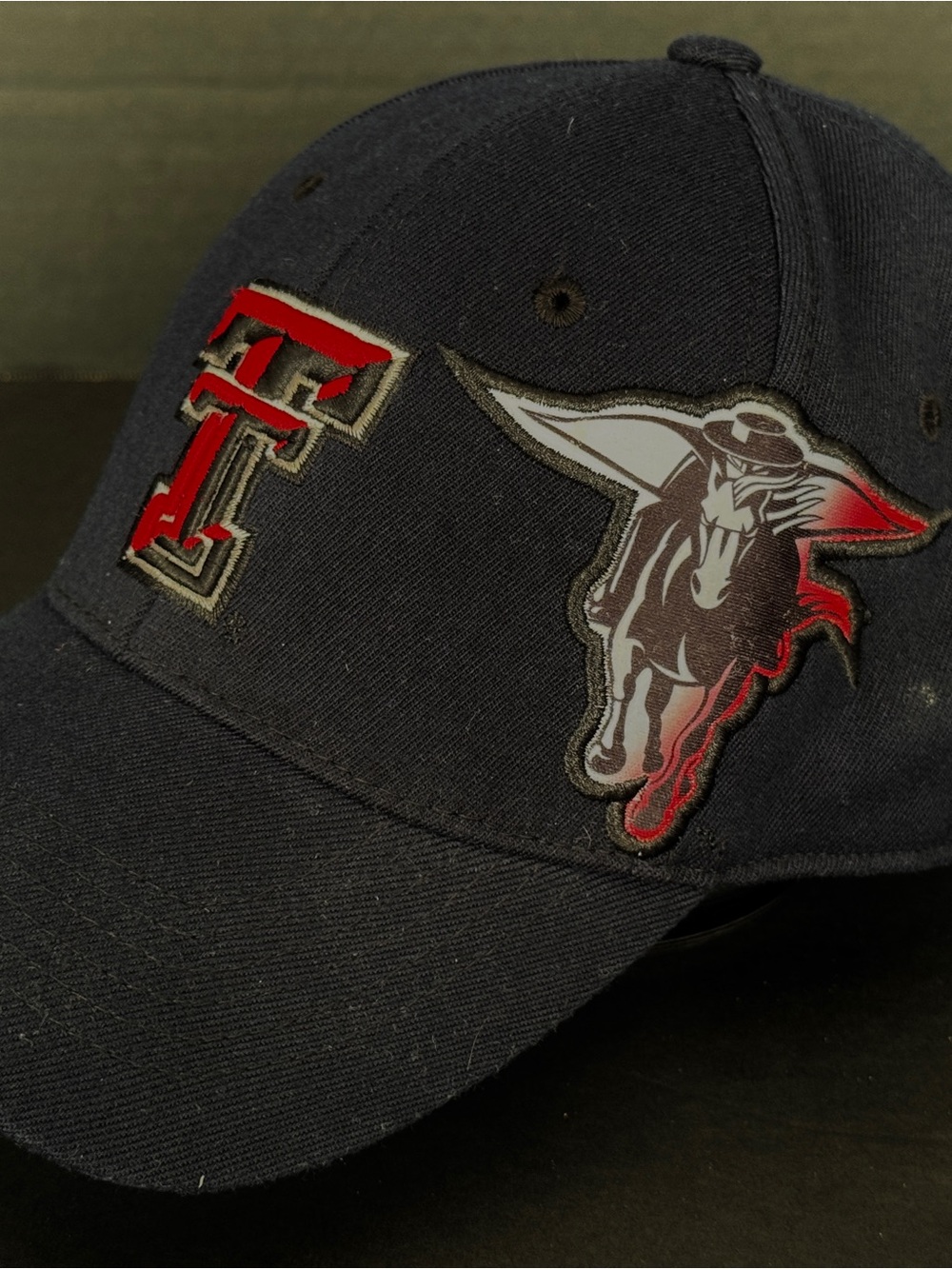 Texas Tech Baseball Hat One Size Blue TOW Top Of The World Wool Blend Red Raider